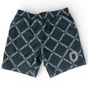 Overtime Black and White Patterned Shorts